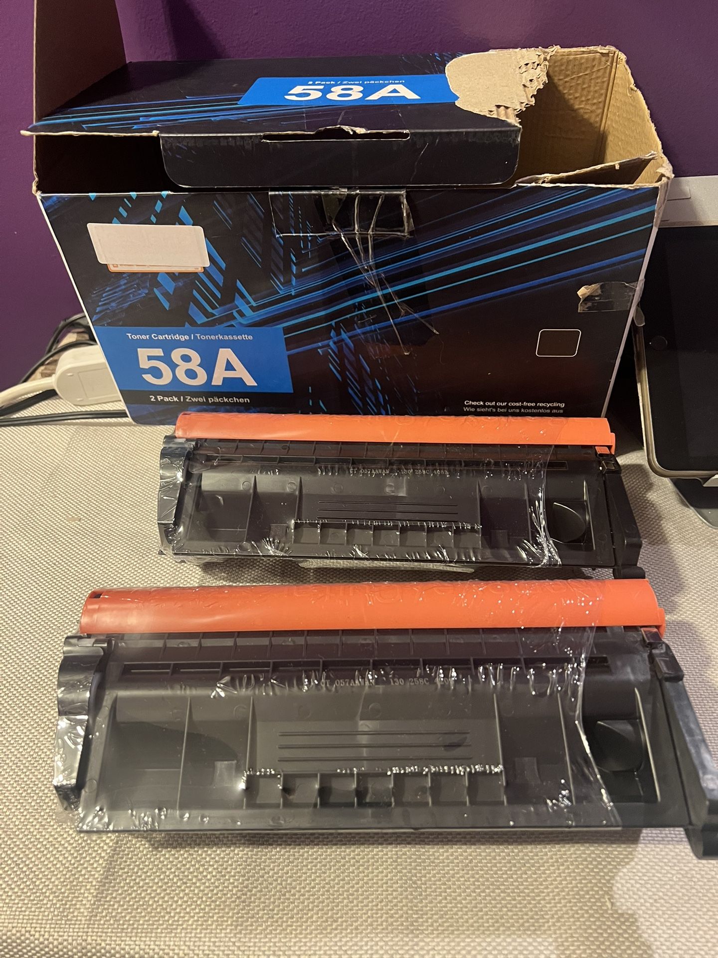 2 pack 58A CF258A Toner Cartridge for HP 58A Toner Cartridge Black 58X