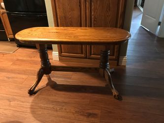 Solid oak console/ entry table