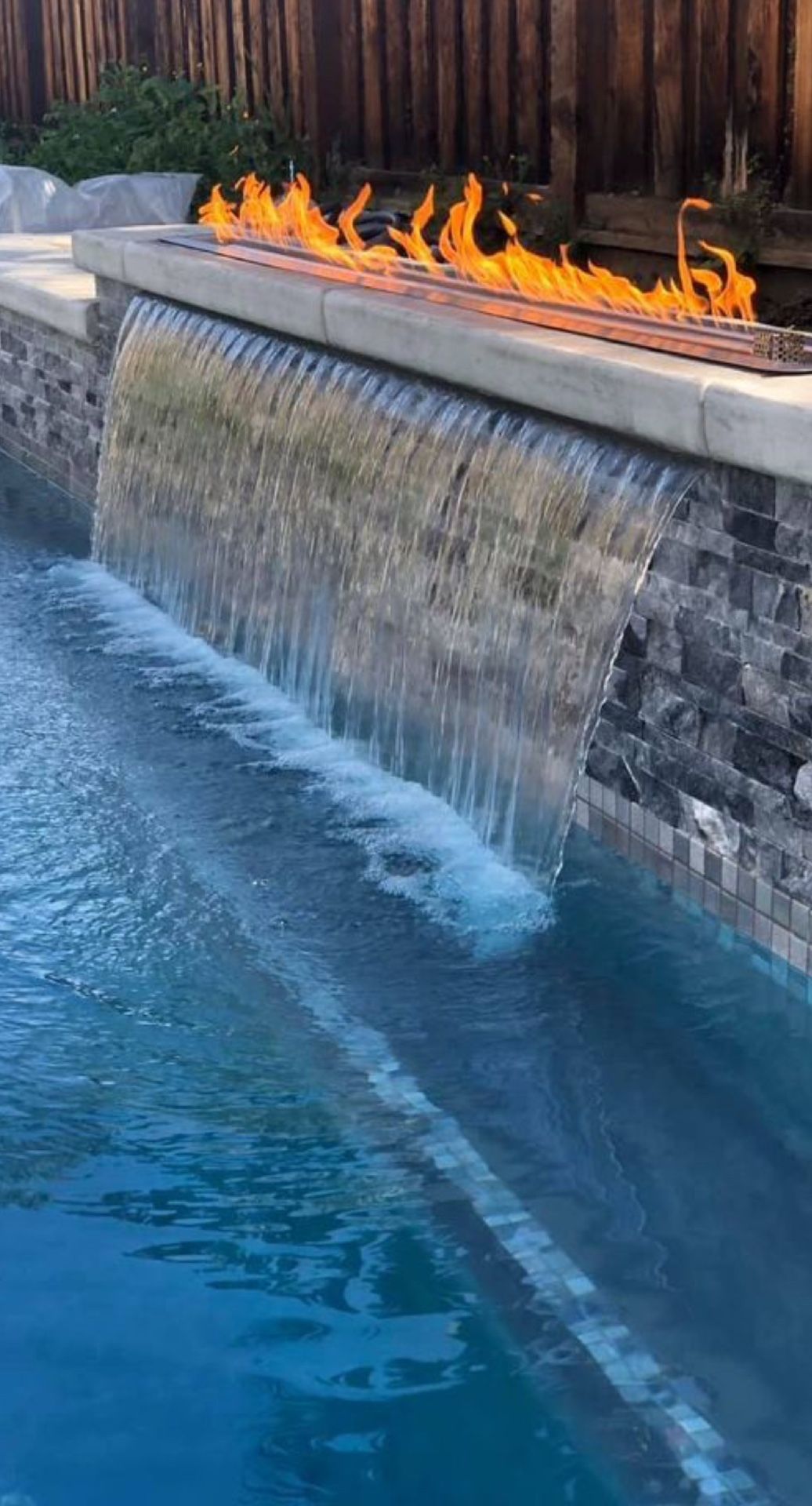 Waterfall And Fire Pit