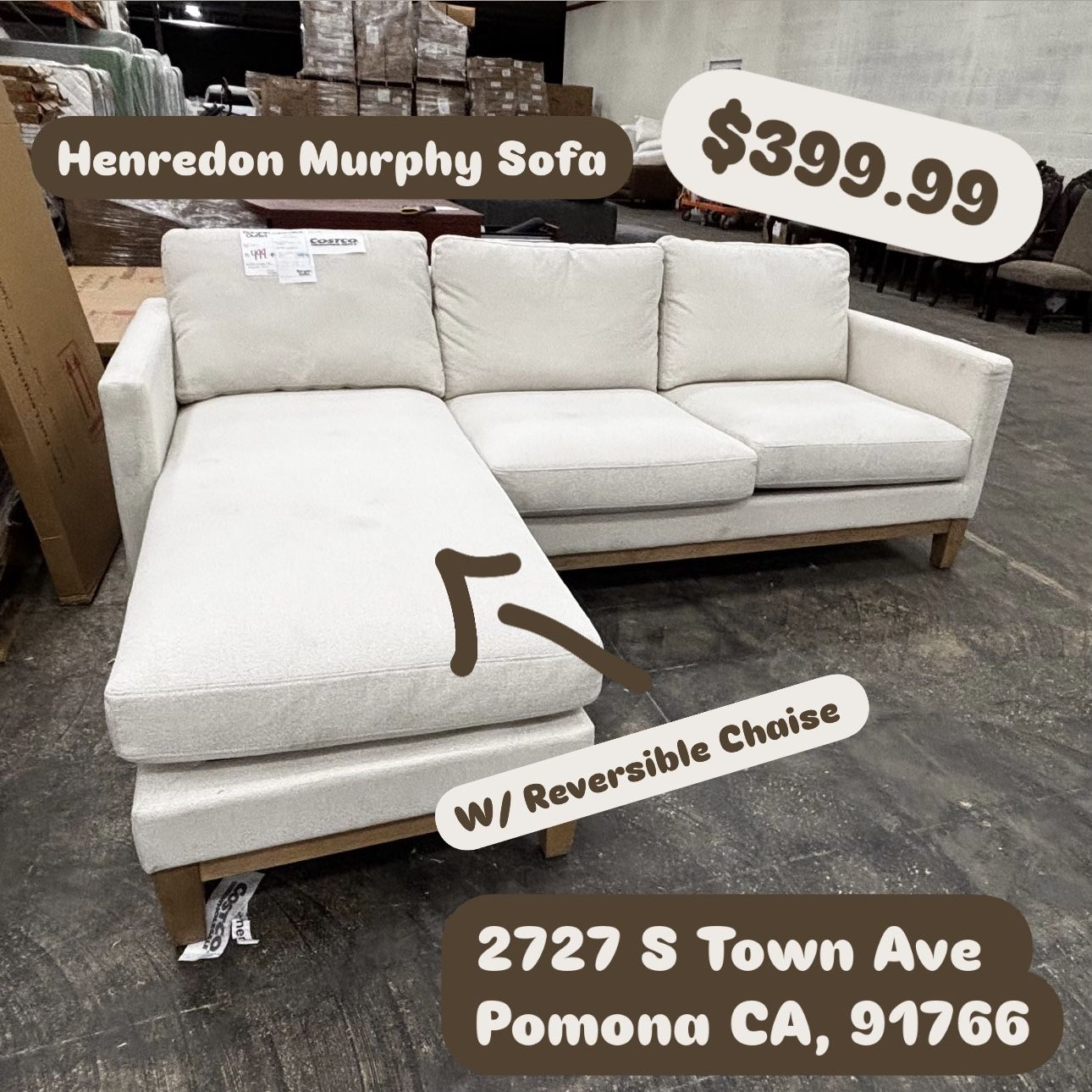 Hendredon Murphy Sofa With Chaise