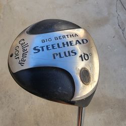 Callaway Big Bertha Steelhead Plus 10* Driver True Temper Steel Stiff Flex Right Handed