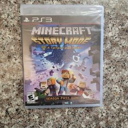 Minecraft Story Mode Season Pass Disc PlayStation 3, PS3 Brand New Y-Fold Sealed
