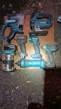 Makita tools 1 18v battery and 1 12v battery