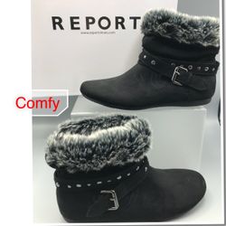 Report Women’s faux fur Comfy Winter Boots