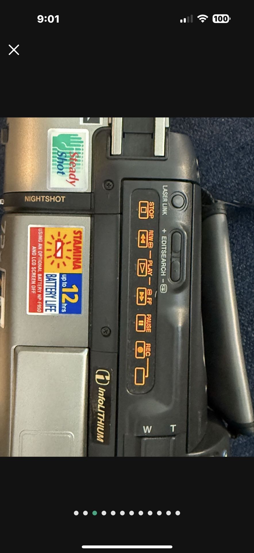 Sony handy cam 3.5 display monitor