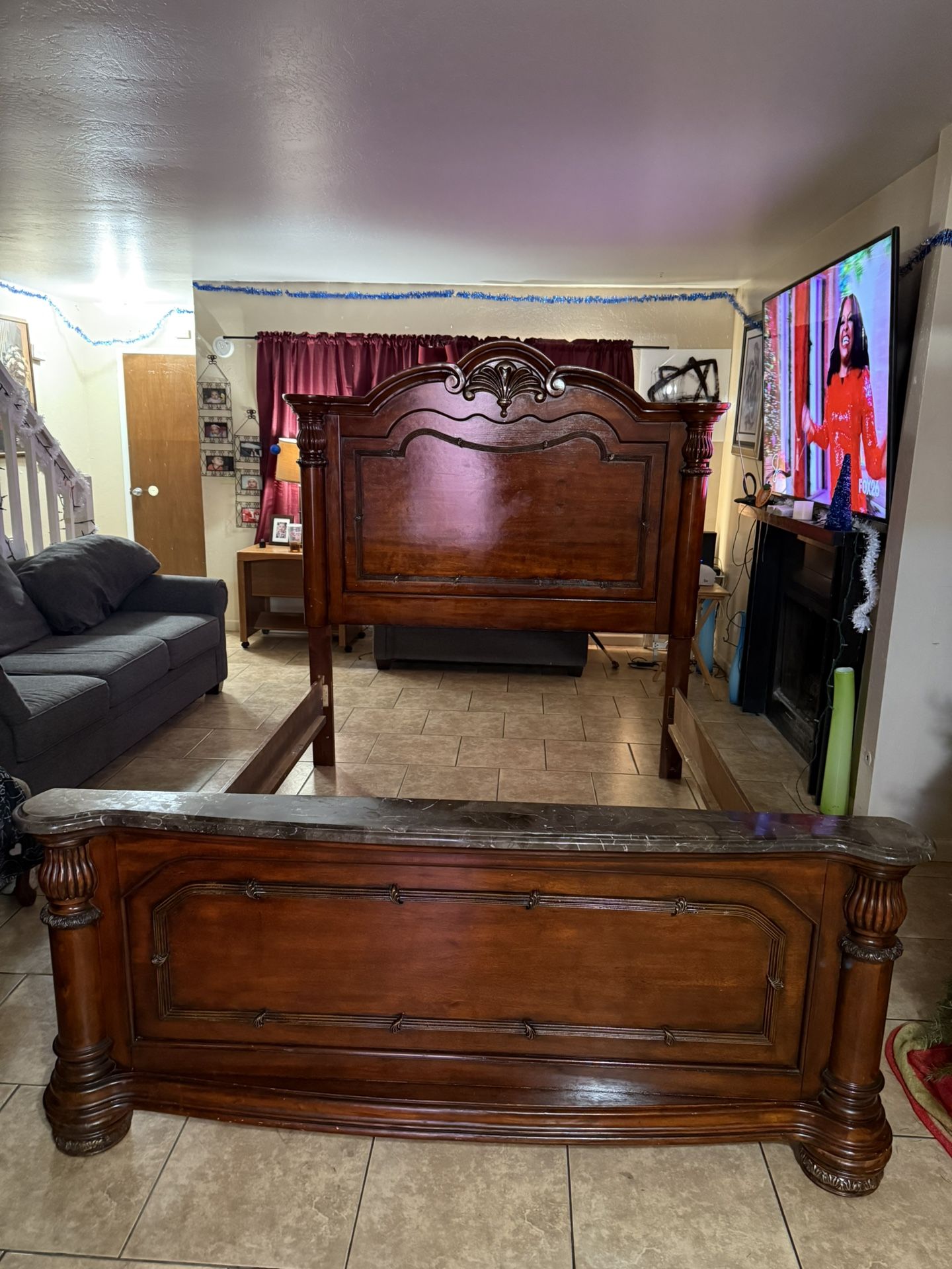 Big King Size Wood Bed Frame