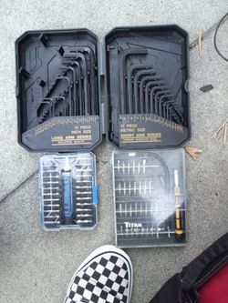 Hex Key and Screwdriver Bit Set Bundle