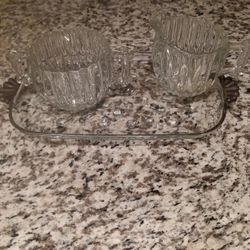 Vintage Sugar And Creamer With Tray