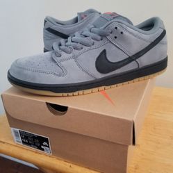 Nike SB Dunk Low Cool Grey Orange Label Size 11