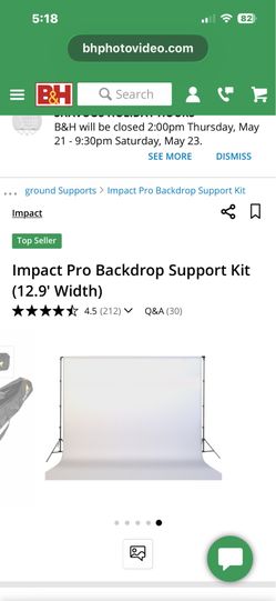Impact Pro Backdrop Support Kit PAPER INCLUDED