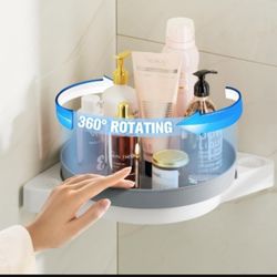 360° Rotate Corner Shower Caddy, 2 Pack Rotating Shower Organizer Shelves, Shower Lazy Susan Organizer for Bathroom Storage … 