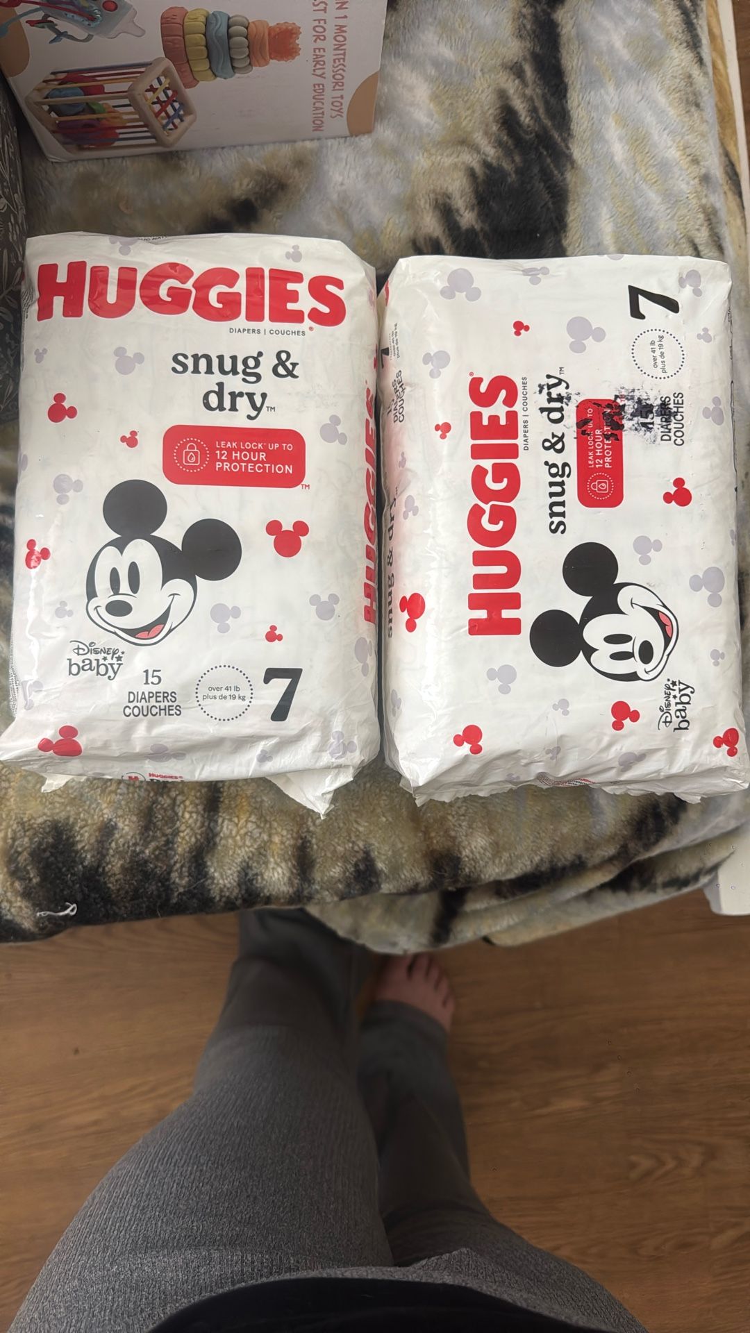 2 Packs Of Diapers Size 7
