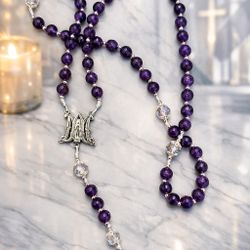 Amethyst & Crystal Rosary