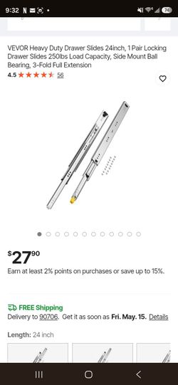 Heavy Duty Drawer Slides 24inch