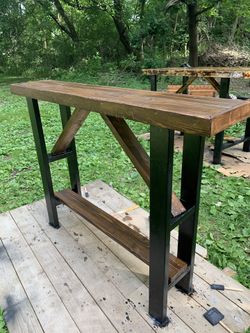 Wood bar table or console table