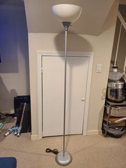 Silver Metal Floor Stand Lamp 
