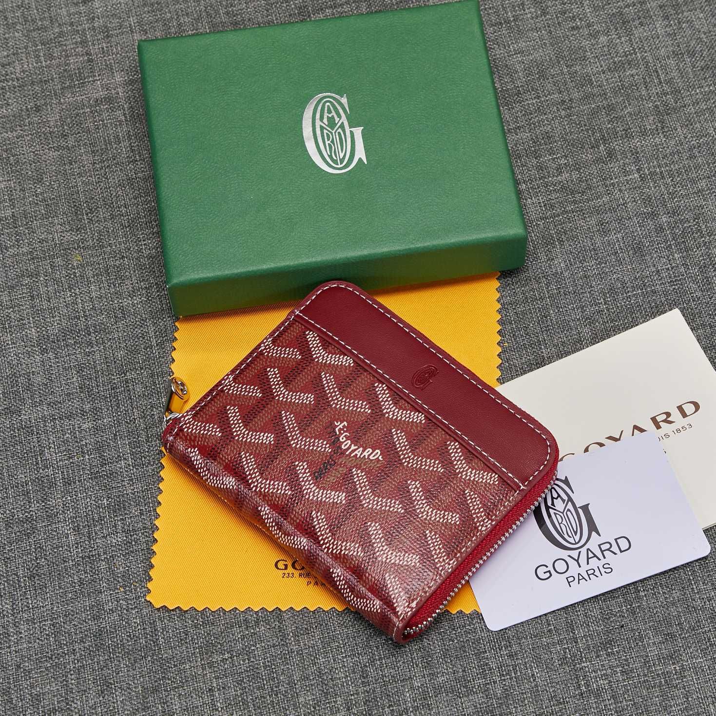 Goyard Matignon Small Zip Around Wallet Red