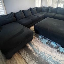 Charcoal Grey 5 Piece Couch