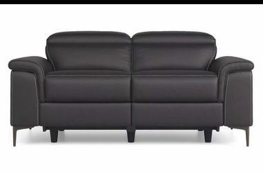 Black Leather Recliner Sofa