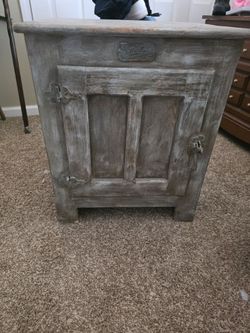 White Clad wooden ice box stand