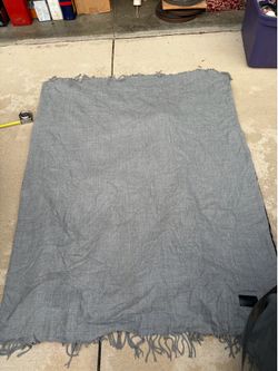 Salt Wild in Bloom Gray Picnic Blanket Waterproof Acrylic Wool Blend 55x67