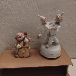 Clown Music Box And Clown Bell $10 For Both 