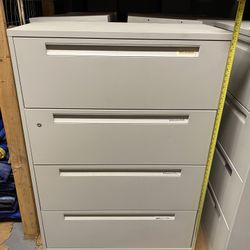 Steelcase, 4-Drawer Lateral File Cabinet.