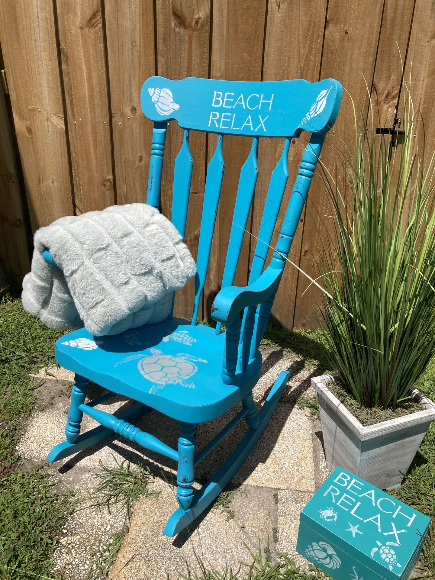 Beautiful Coastal Rocking Chair
