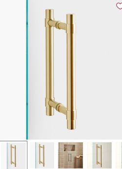 Rejuvenation Somerville Shower Door Pull - Aged Brass
