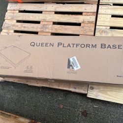 EnForce 7" Metal Foundation with Headboard Bracket, bed frame for a queen  bed, cover included.