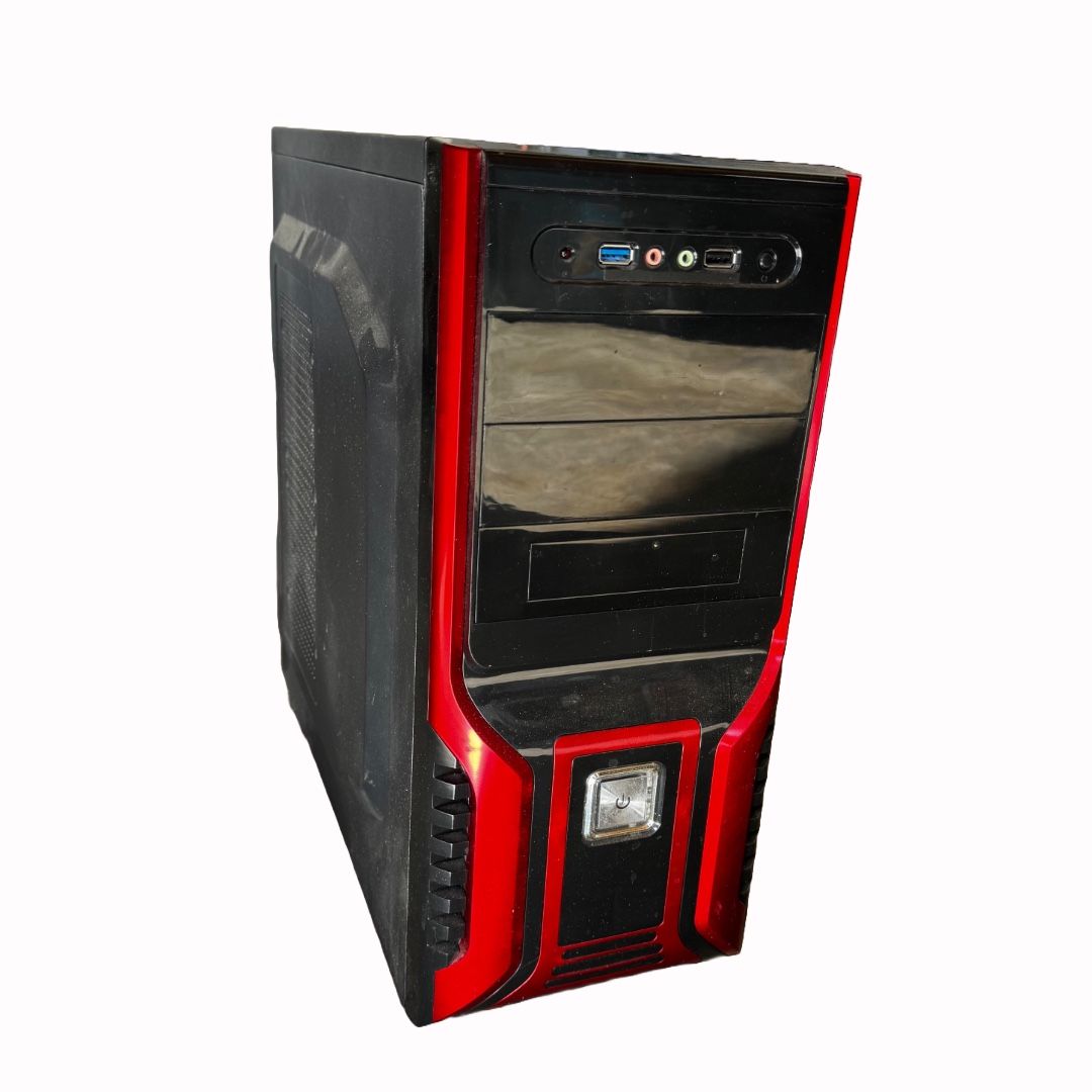 LOGISYS Computer CS368RB Red & Black Steel ATX Mid Tower Computer Case 480W Power Supply