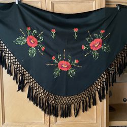 Shawl  With Spanish Embroidery 