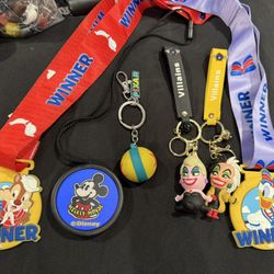 Disney Parks Necklace Collections And Keychains Villans Mickey Mouse Light Up 