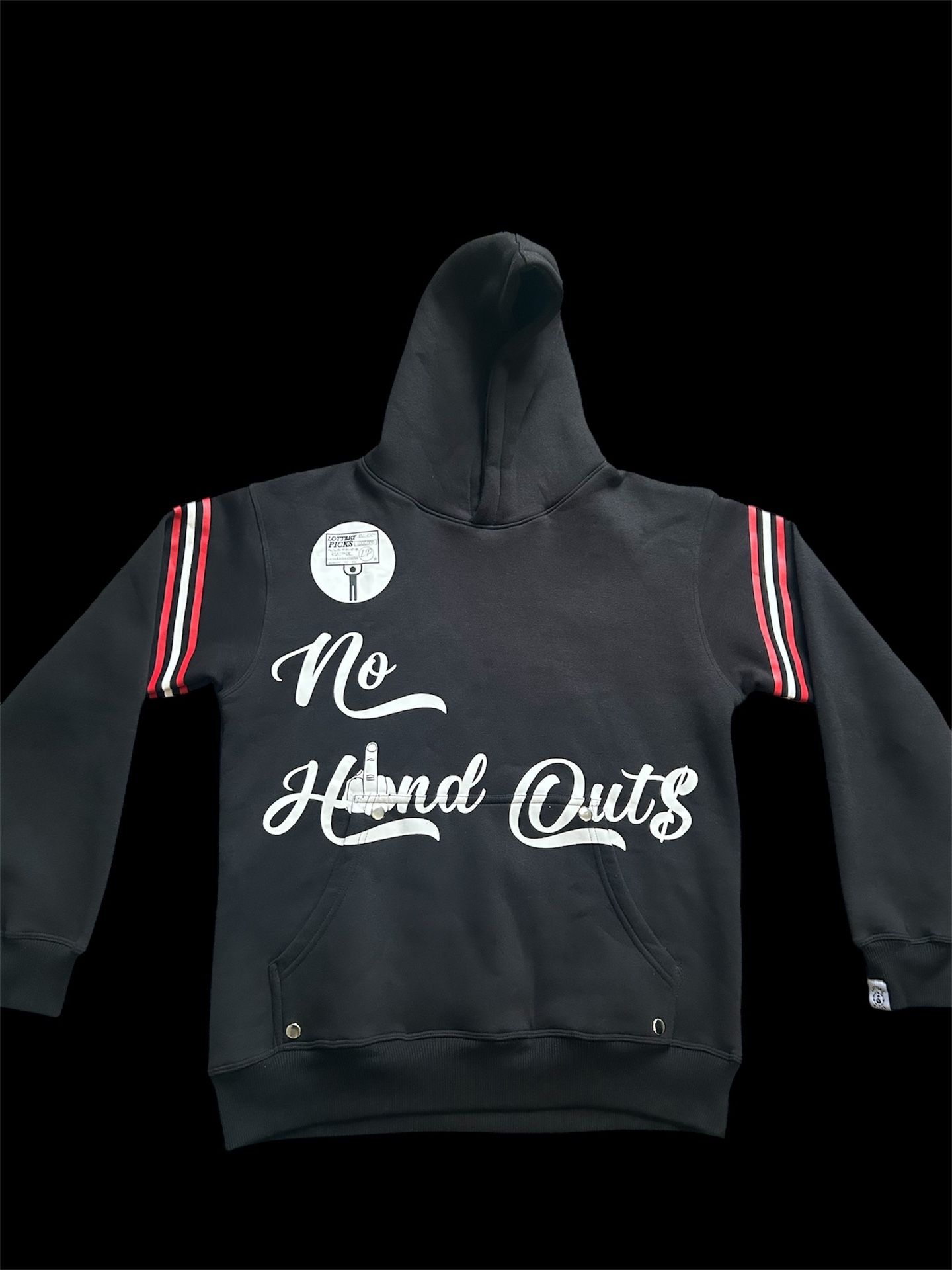 no hand out hoodie