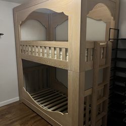 Land Of Nob White Washed Solid Oak Bunkbed 