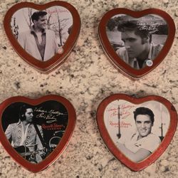 4 ELVIS VALENTINES TINS