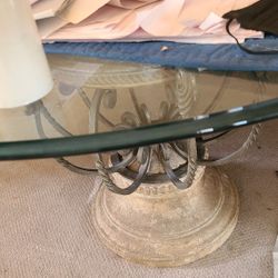 Oval Glass Dining Table