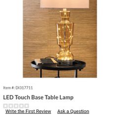 Led Glass Touch Base Lamp 