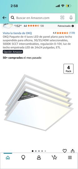 OKQ 24x24 LED Flat Panel Lights 4-Pack