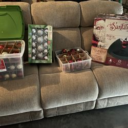 Christmas Bulbs And Tree stand