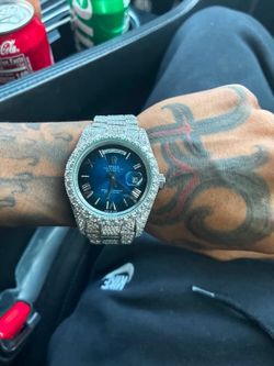 Blue face bussdown rolex