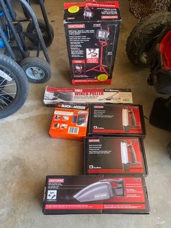 Craftsman vacuum, car lights etc