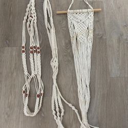 3- Pack Macrame Plant Hangers 