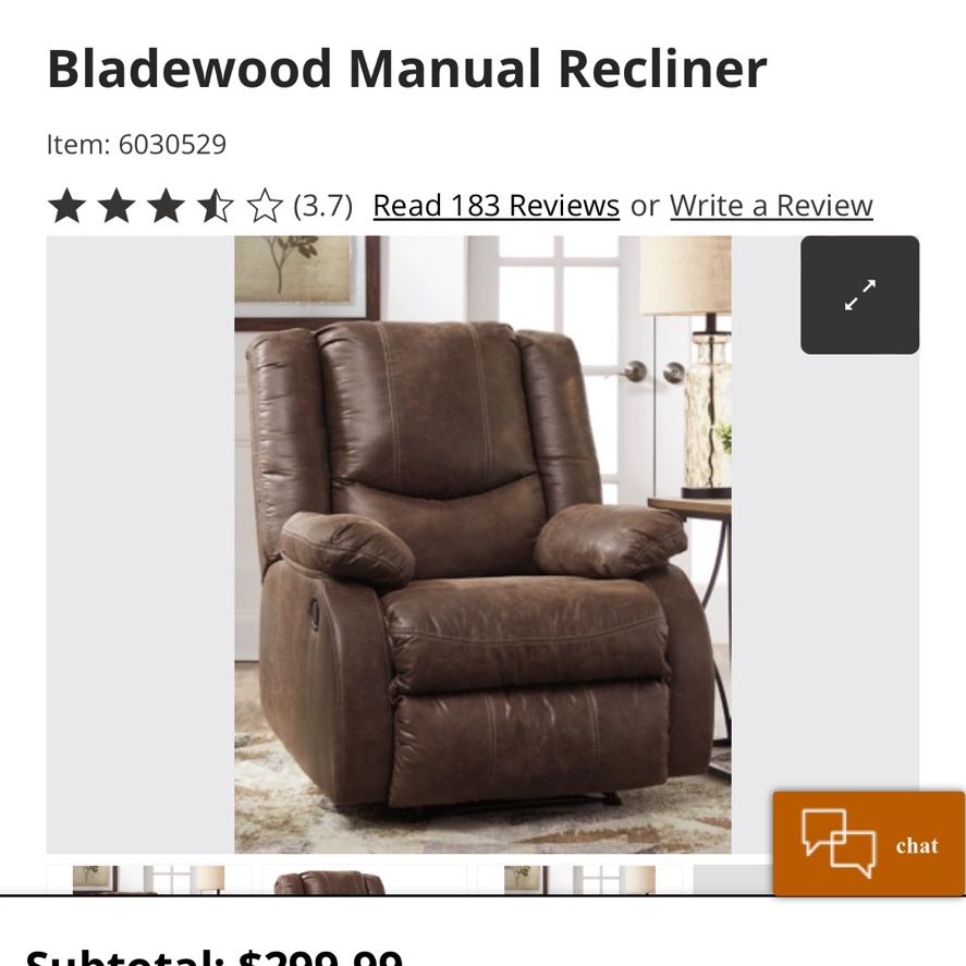 Bladewood Manual Recliner