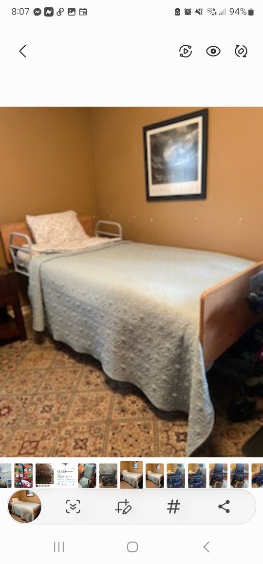 Advance Electric Home Care Hospital Bed Only 6 Months Old Is The Newer One In Excellent Condition Only Slept On One It Have The Mattress Adjustable It