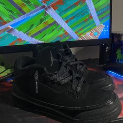 Jordan 3 Black cat-Size 7Y 
