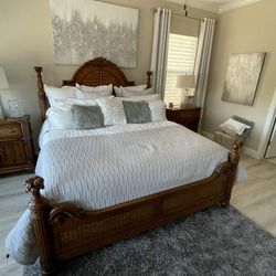 Tommy Bahama Bedroom Set Solid Wood Like New