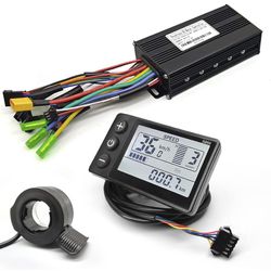 EBike Conversion Kit 1000W, 36V/48V 30A Brushless Controller Mini LCD S866 Display for Electric Bicycle Scooter Mountain Bike Parts