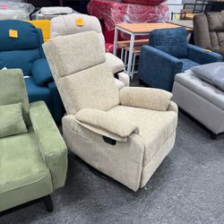 Korser Recliner Chair, Swivel Rocking Recliner Chair for Adults, Glider Rocking Chair, Small Nursery Chair Recliner for Living Room, Reclining Chair w
