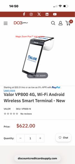 Valor VP800 4G Wi-Fi Android Smart Terminal